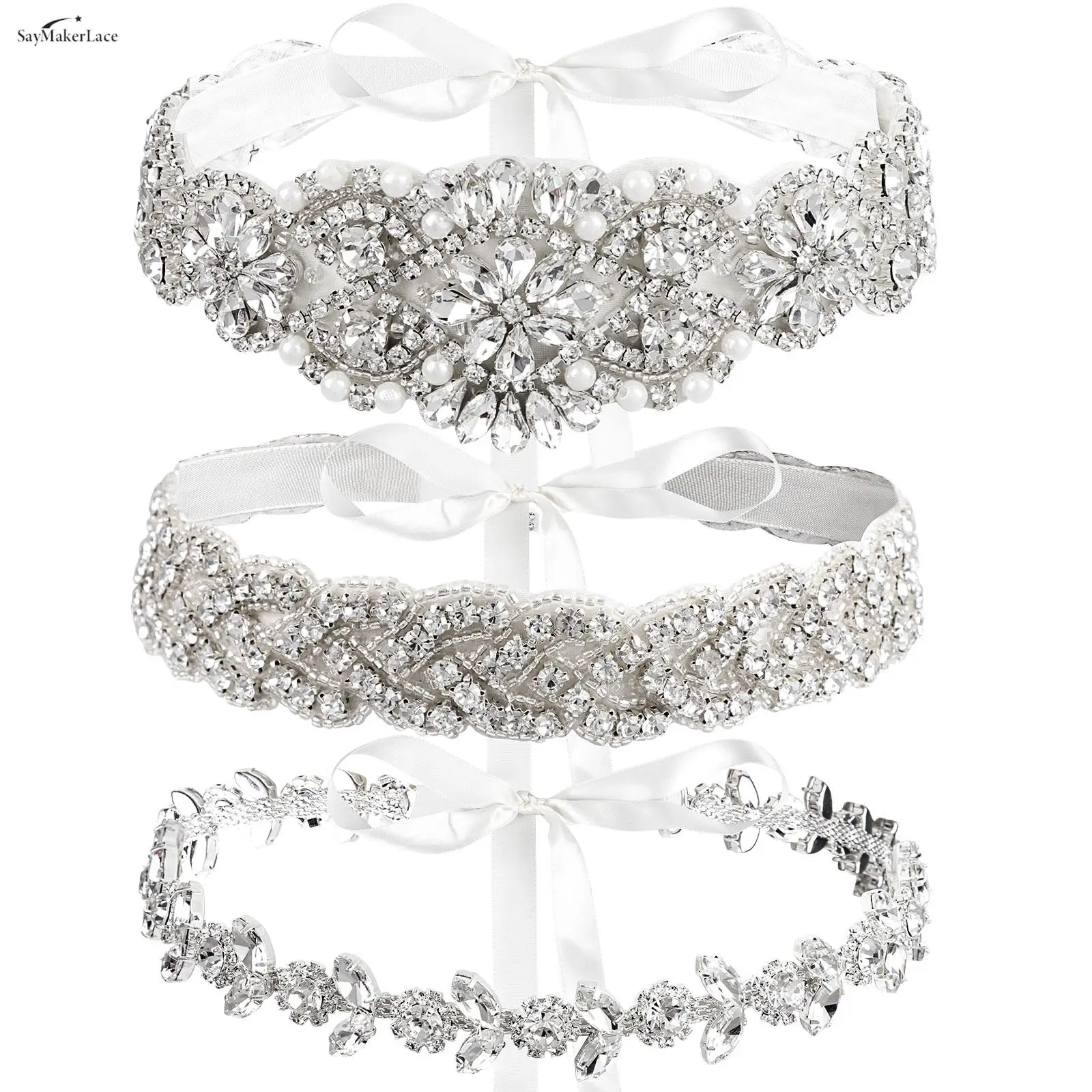 

1pcs Women Fashion Elegant Rhinestones Beaded Waistband Bridal Belt Sash Wedding Dress Belt Clothing Accessories