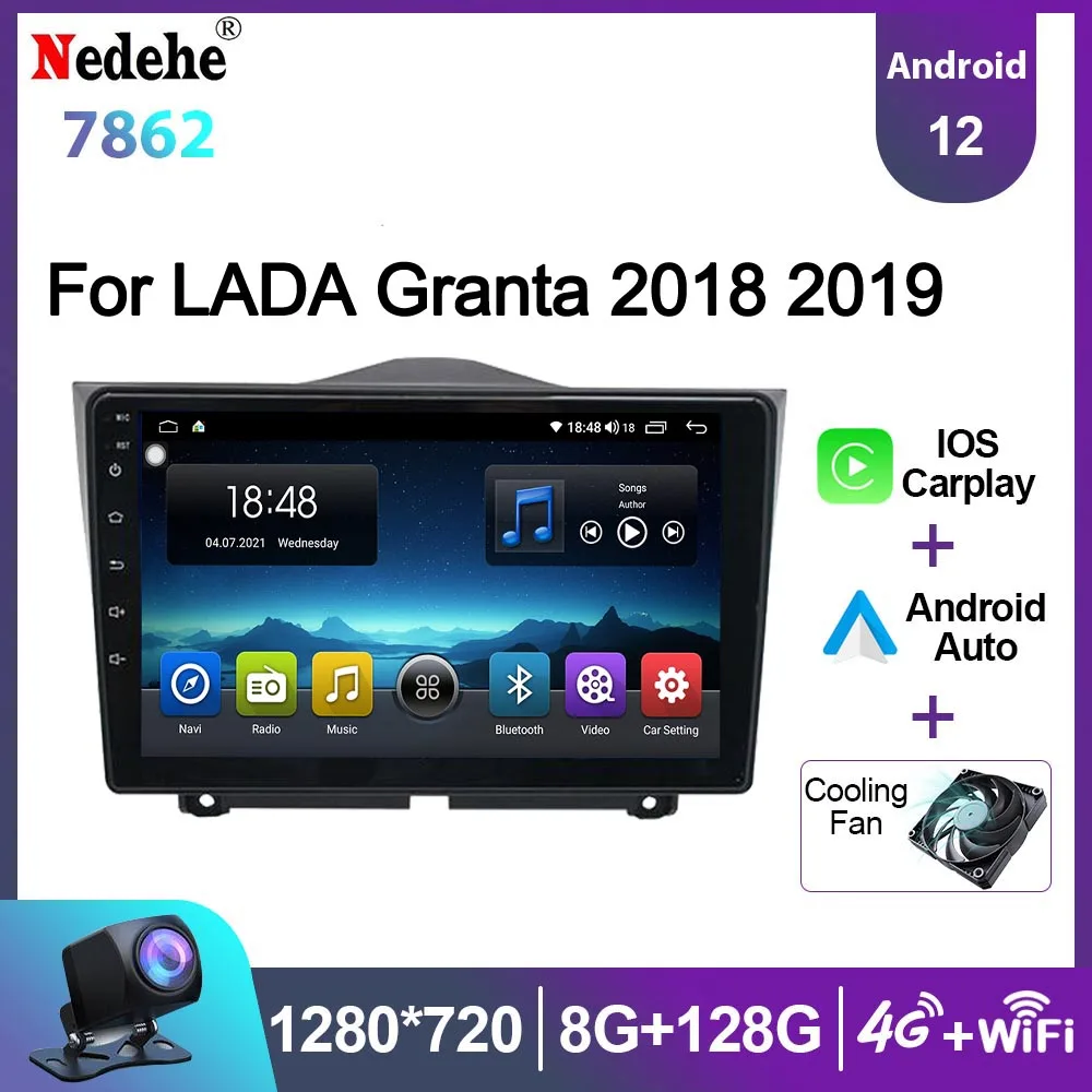 

Автомагнитола 2 Din на Android 12 для LADA Granta Cross BA 3 2018 2019 мультимедийный видеоплеер Авто GPS QLED экран Carplay DSP