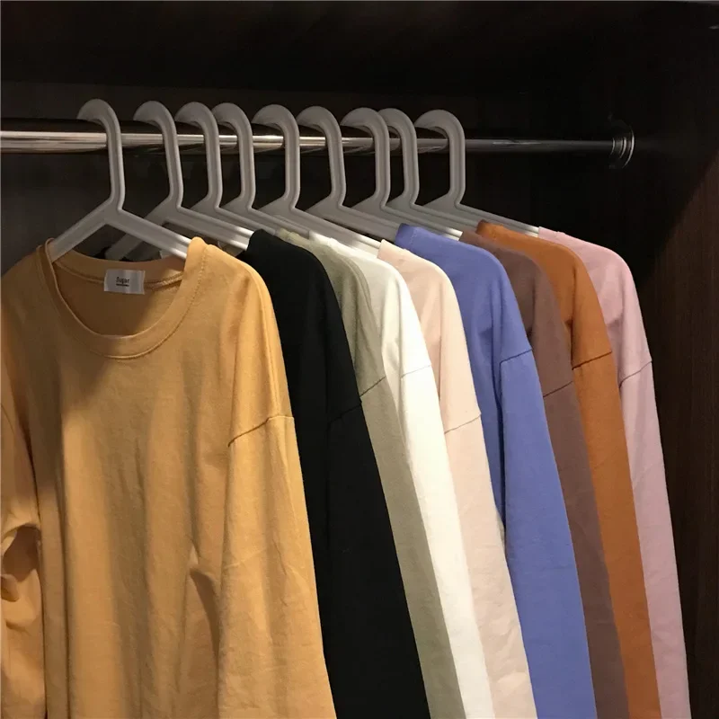 Осенняя новинка Ins футболка с длинным рукавом женская в корейском стиле