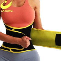 lazawg waist trainer belt for women sweat belt faja reductora waist trimmer slimming corset body shaper weight loss gym
