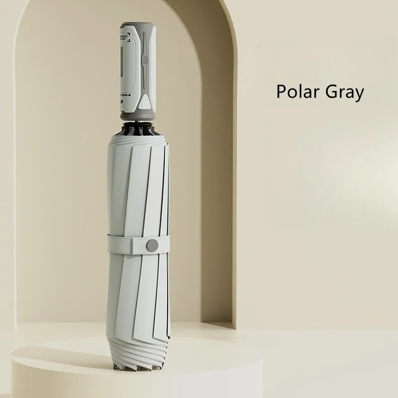 Полностью автоматический портативный компактный обратный складной зонт с кольцом ангела, большой усиленный утолщенный прочный ветрозащитный зонт