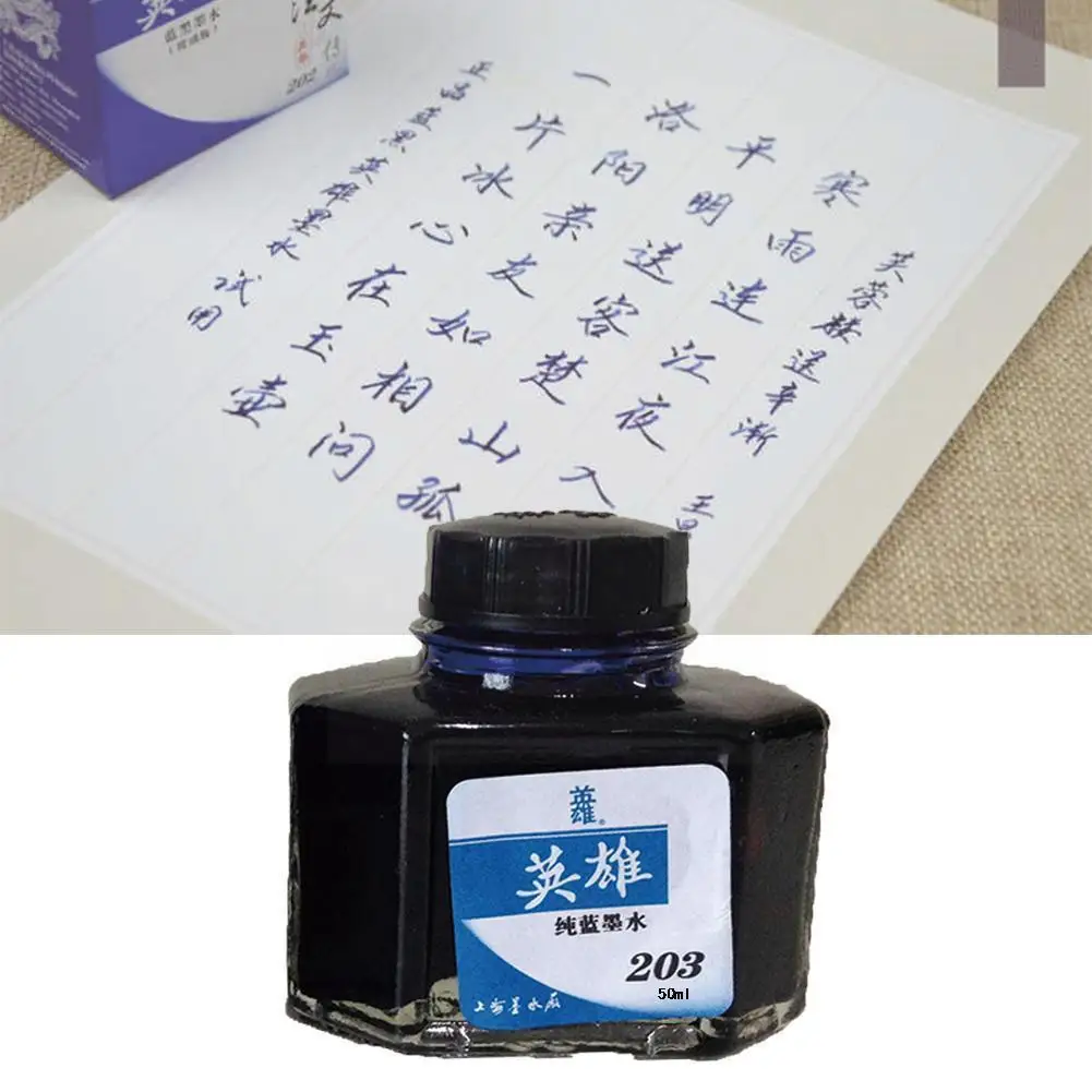 

50ml Bottled Glass Smooth Writing Fountain Pen Ink Office Stationery Student Refill School Supplies P5y6