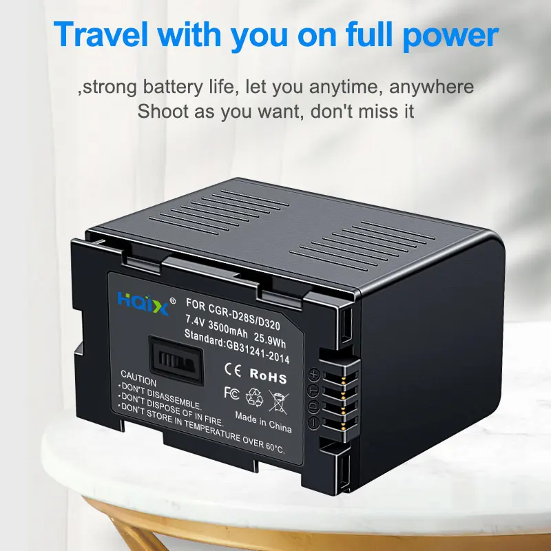 HQIX для Panasonic NV-DS68 DS7 DS77 DS8 DS88 DS99 DS150 DS200 D401 M20 EX1 EX3 EX21 RX66 GX7 Зарядное устройство камеры