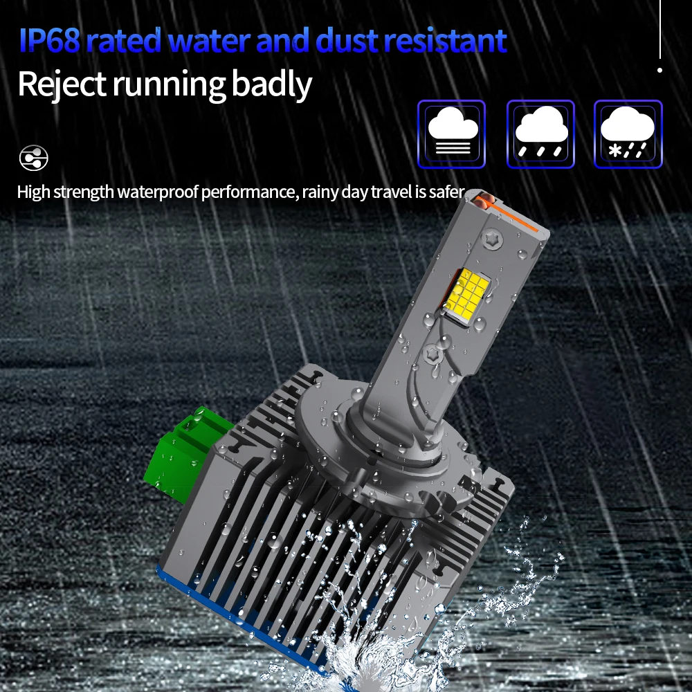 D3S светодиодный фары HID Canbus D1S D2S D4S D8S D1R D2R D3R Turbo 6000 лм двухсторонние чипы CSP K Plug &amp Play