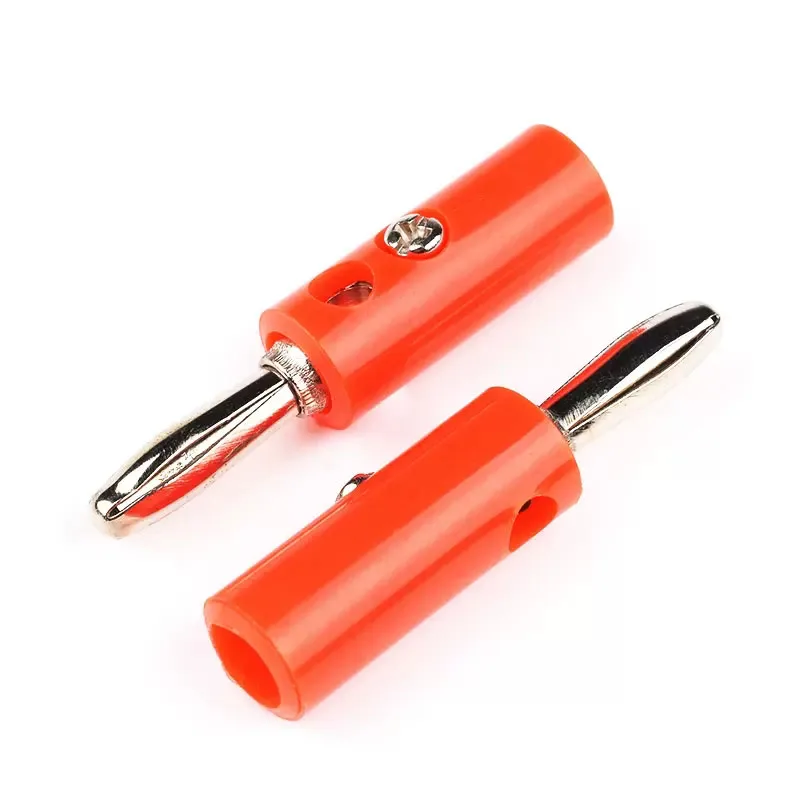 

2 шт. 2 мм красные и черные разъемы типа «банан», профессиональная обвязочная гайка, разъем «банан», никелированный разъем для 4 мм вилки типа «банан»