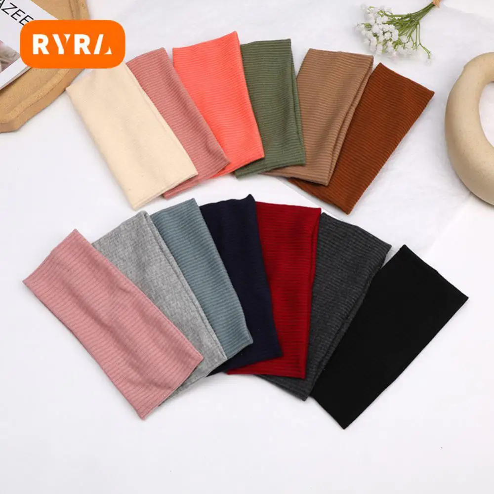 

New Knit Sport Headband Ladies Yoga Running Hairband Cotton Elastic Breathable Stretch Ribbon Antiperspirant Hair Band