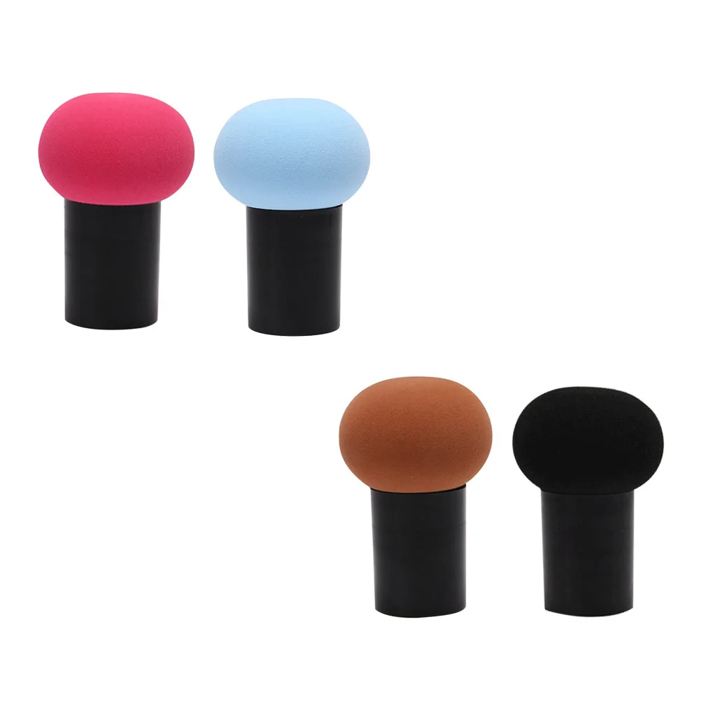 

4pcs Mini Mushroom Puffs Loose Powder Puff Makeup Puff Cushion