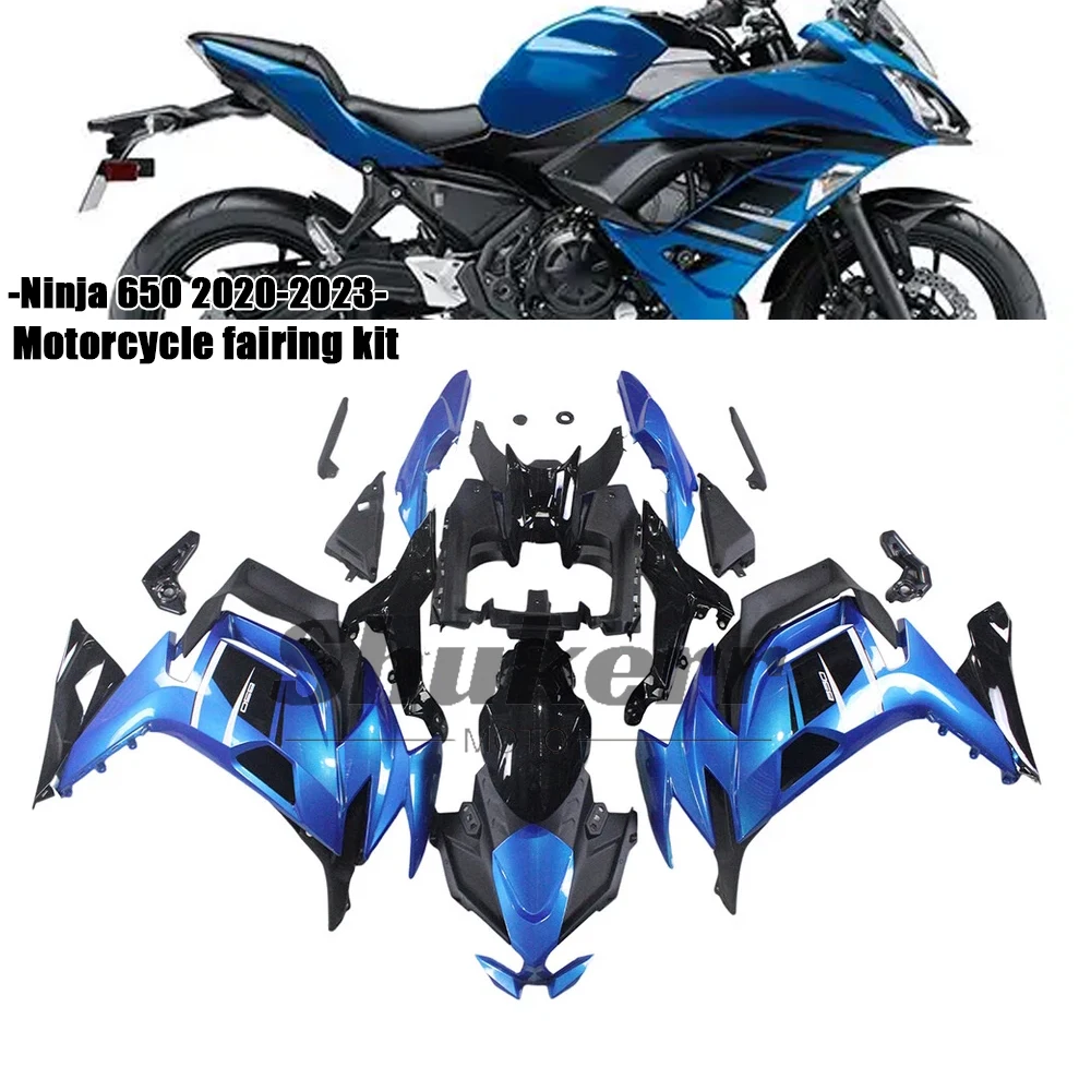 Фото Комплект обтекателя мотоцикла Shukerr Moto из АБС-пластика, комплекты кузовных работ для спортивного велосипеда, подходят для Kawasaki Ninja 650R 2020 2021 2022 2023 Er-6F №1
