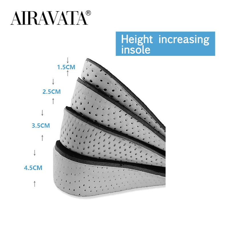 

1 Pair Half Heighten Shoe Insole 1.5-4.5cm Heel Insert Sports Shoes Pad Cushion Men Women Height Increase Insoles