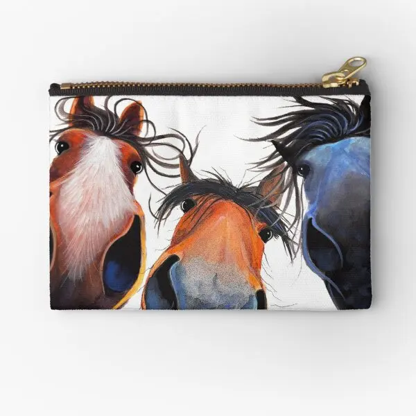 

Happy Horse Print Who Left The Gate Op Zipper Pouches Bag Small Pure Socks Storage Coin Wallet Key Pocket Cosmetic Women