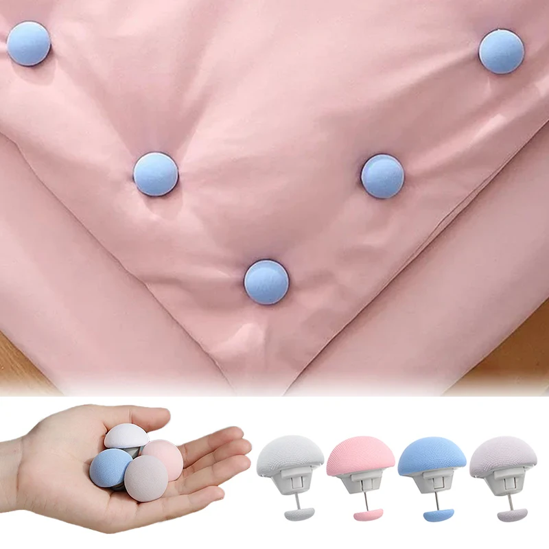 

Mushroom Shape Quilt Clip Duvet Cover Fastener Clip Anti Slip Blanket Buckles Quilt Holder Fixator Gripper One Key To Unlock