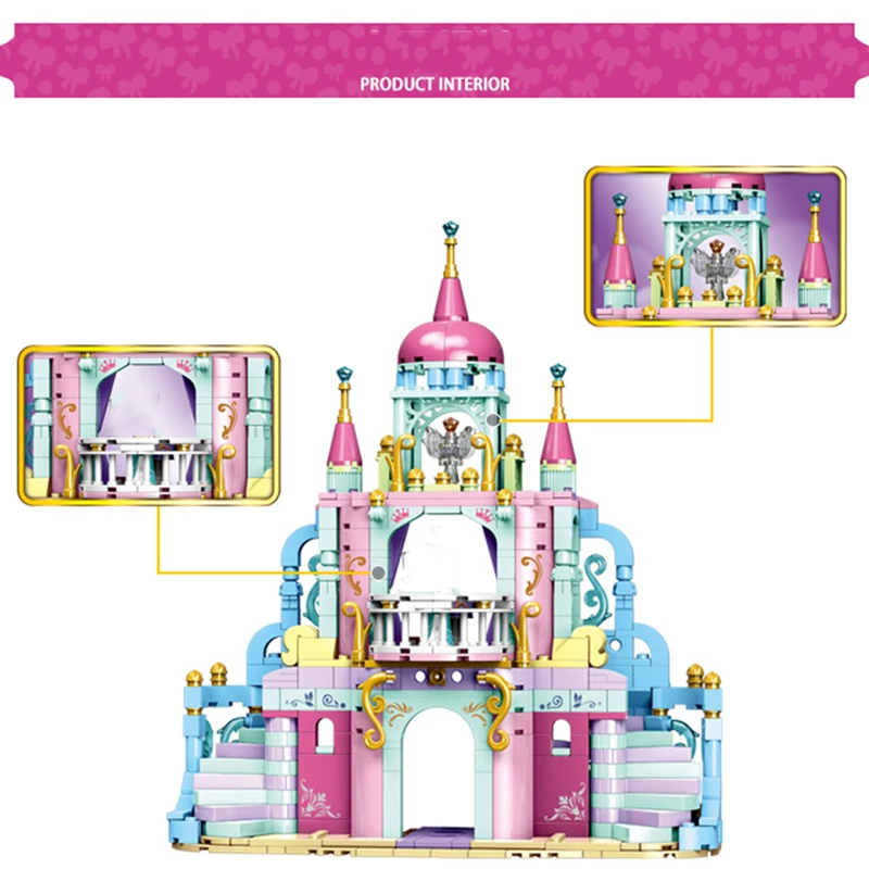

540PCS+ Building Blocks Friends for Princess Castle Prince Girl Series Children Educational Assembled Toys