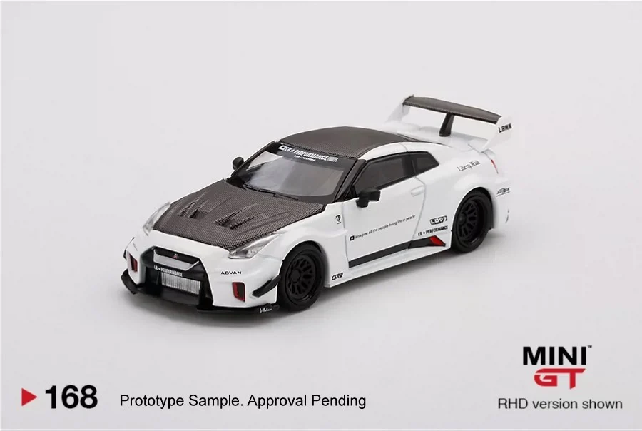 Фото 1:64 LBWK R35 WORKS 35GT-RR, ограниченная серия, литая под давлением модель автомобиля из сплава 168, украшения для взрослых, игрушки для мальчиков, подарки для детей №2