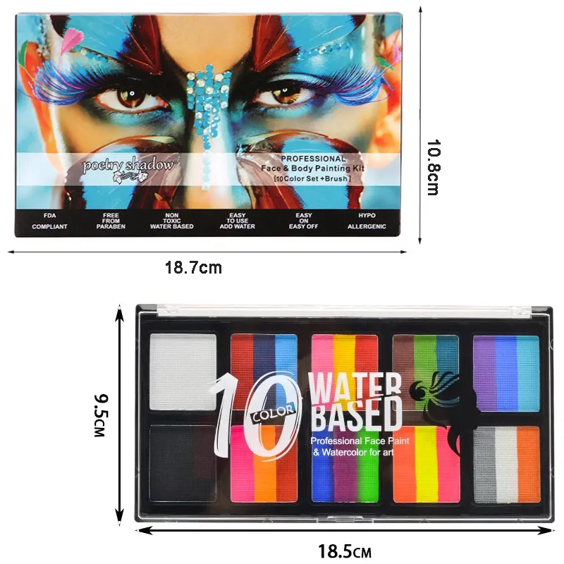 

Water Based Face Body Painting Kit Pinturas Maquillaje Pintura Corporal Christmas Halloween Kids Face Paint Special Kids Makeup
