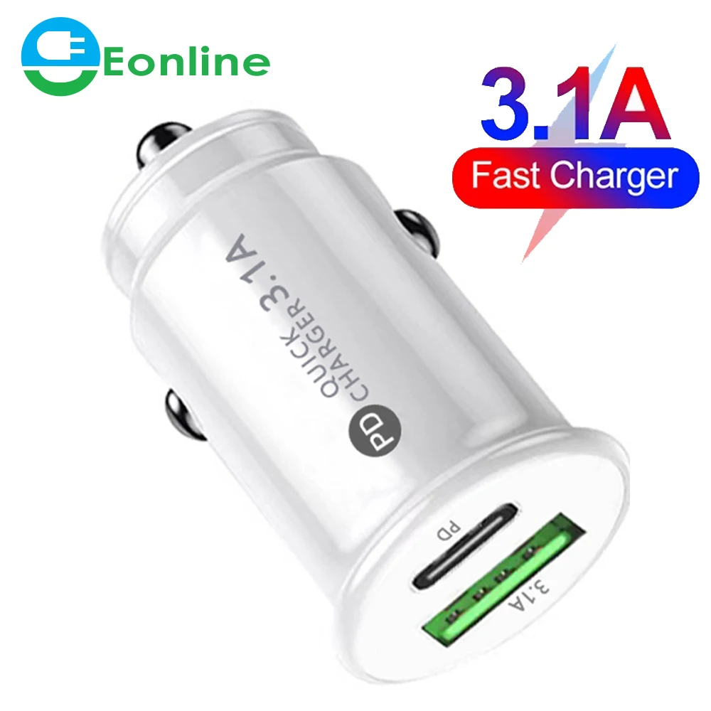 

USB Car Charger For iphone 12 11 30W Quick Charge 3.0 Fast Charging Charger For Xiaomi Auto Type C QC PD 3.0 Mobile Phone Charge