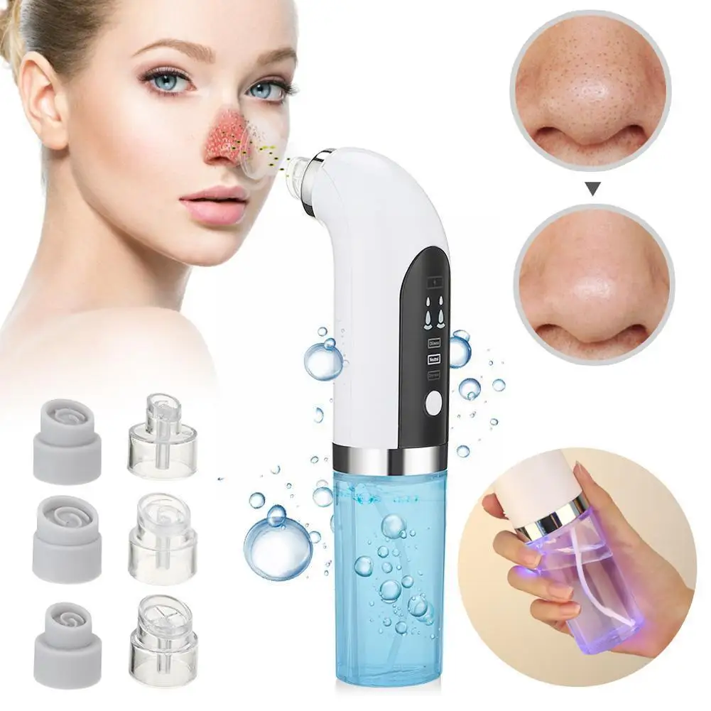 

Small Bubbles Blackhead Remover Facial Pore Cleaner Increase Lines 3 Reduce Skin USB Fine Rechargeabl Elasticity Modes J2Y1