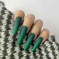 2021 new 20pcs professional fake nails long ballerina full gradient acrylic nail tips 10 size abs press on nail decor manicure