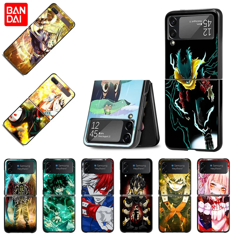 

Чехол для телефона Samsung Z Flip 3 5G Galaxy Z Flip3 с рисунком из мультфильма My Hero academic Pattern Hard Capinhas Protector Cover Funda Coque