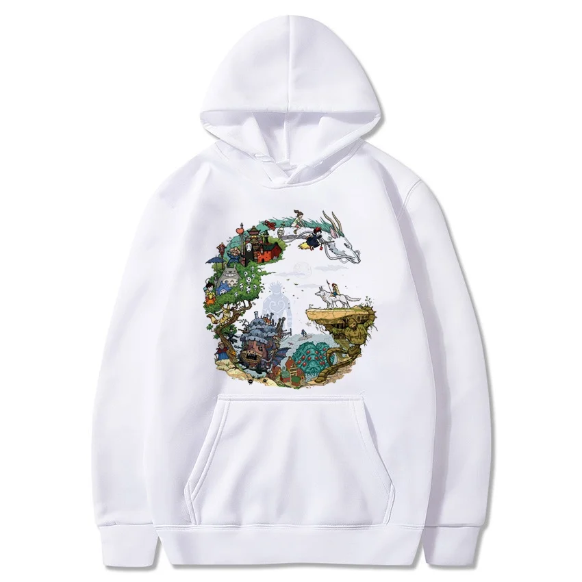 

2022 Women Men Studio Ghibli Miyazaki Hayao Anime Spirit Aways Sweatshirt Hooded Tops