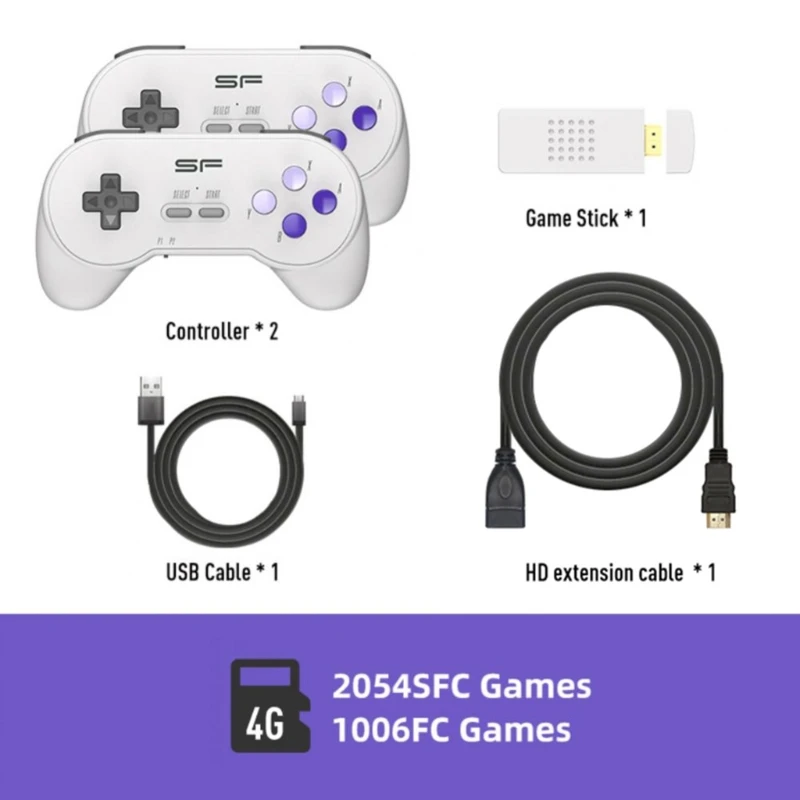 

Game Data Frogs Retro Video Game Console for SNES Wireless Retro Controllers 900Games/3000Games Build-in Gifts