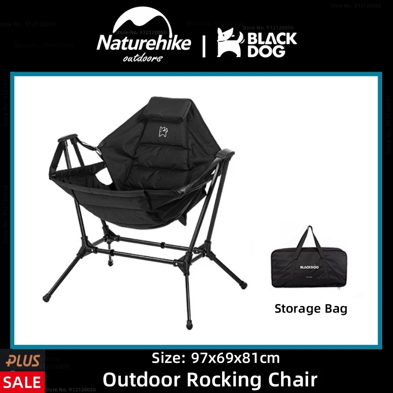 

Naturehike-BLACKDOG Открытый алюминиевый сплав складное кресло-качалка многоугольный регулируемый портативный кемпинг рыбалка спинка стул
