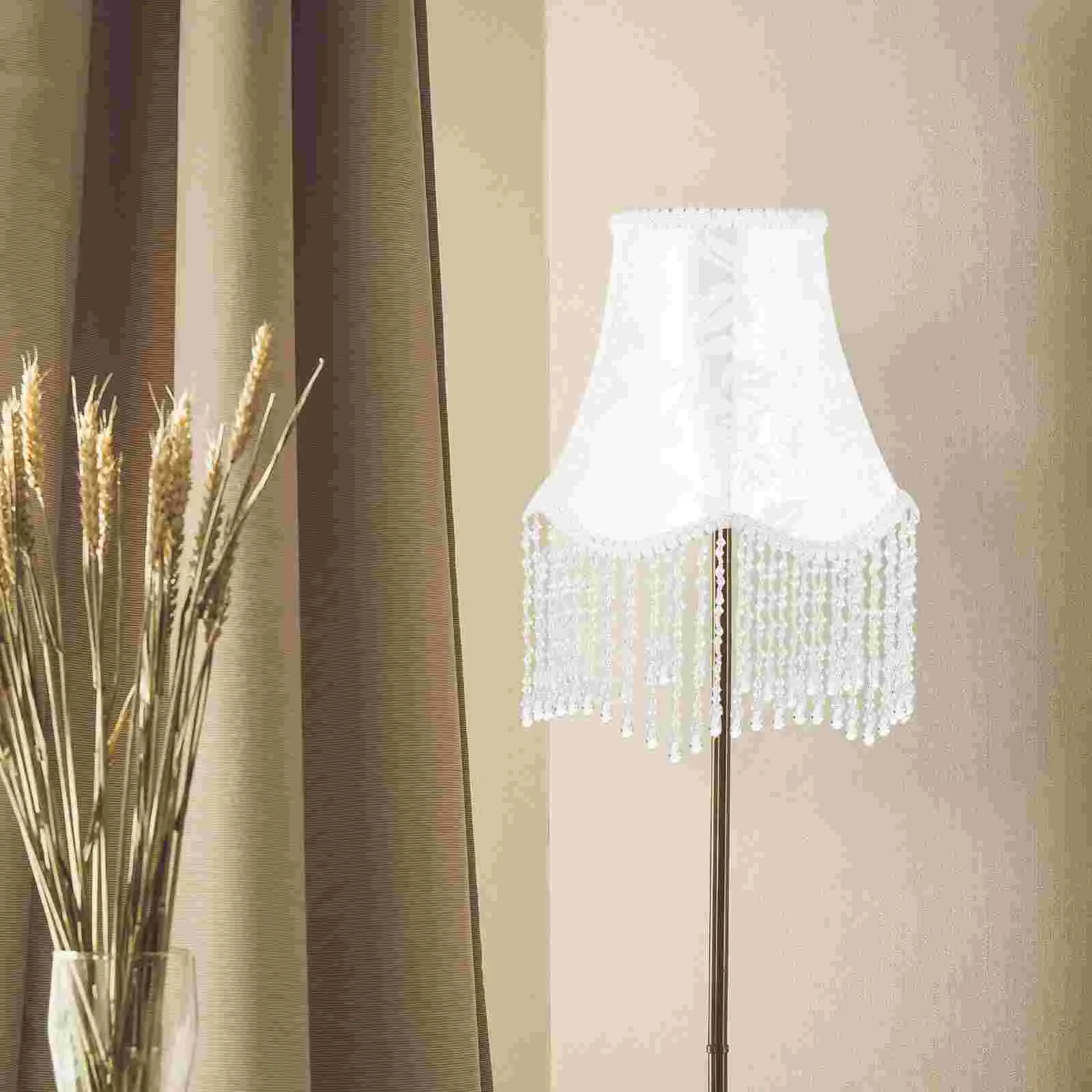 

Напольная Лампа, абажур с кисточками, винтажный декор, европейские лампы, кованые железные