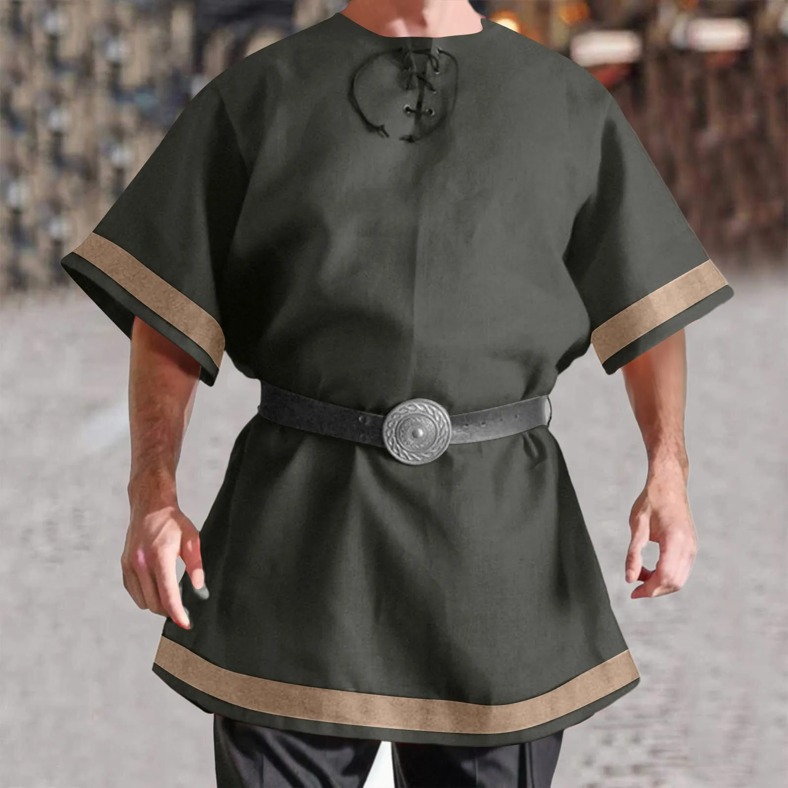 

Костюм средневекового викинга воина винтажный рыцарь возрождения женская рубашка-туника в скандинавском стиле для взрослых в стиле пиратской армии-без пояса