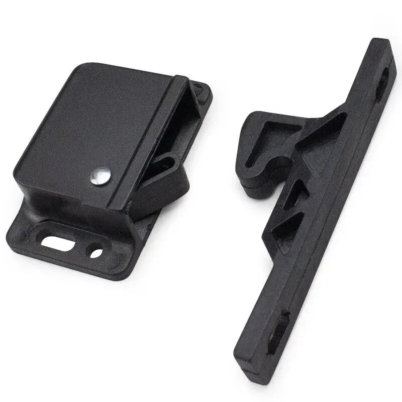 

Защелка для ящиков черная ABS и металл