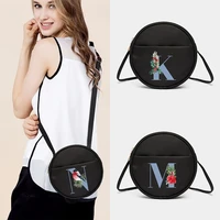 womens round messenger casual crossbody shoulder bag blue pattern mini phone purse bags shopping handbag female messenger bag
