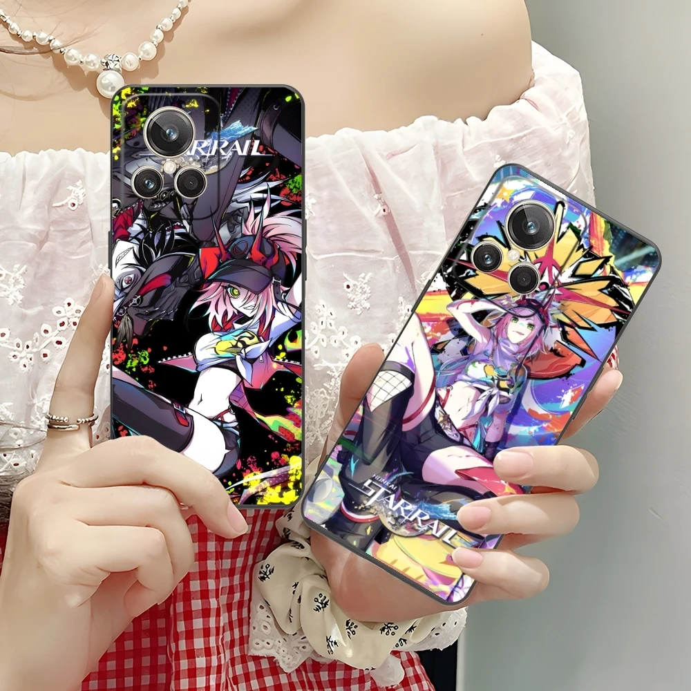 Honkai Star Rail Rappa Mobile Phone Case for Realme GT 2 9i 8i 7i Pro X50 X2 C35 C21 C20 C11 C3 Black Soft Cover Shell