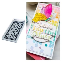 slim leafy squares handicraft stencil for scrapbooking album decoration craft for paper photo diy greeting card making new