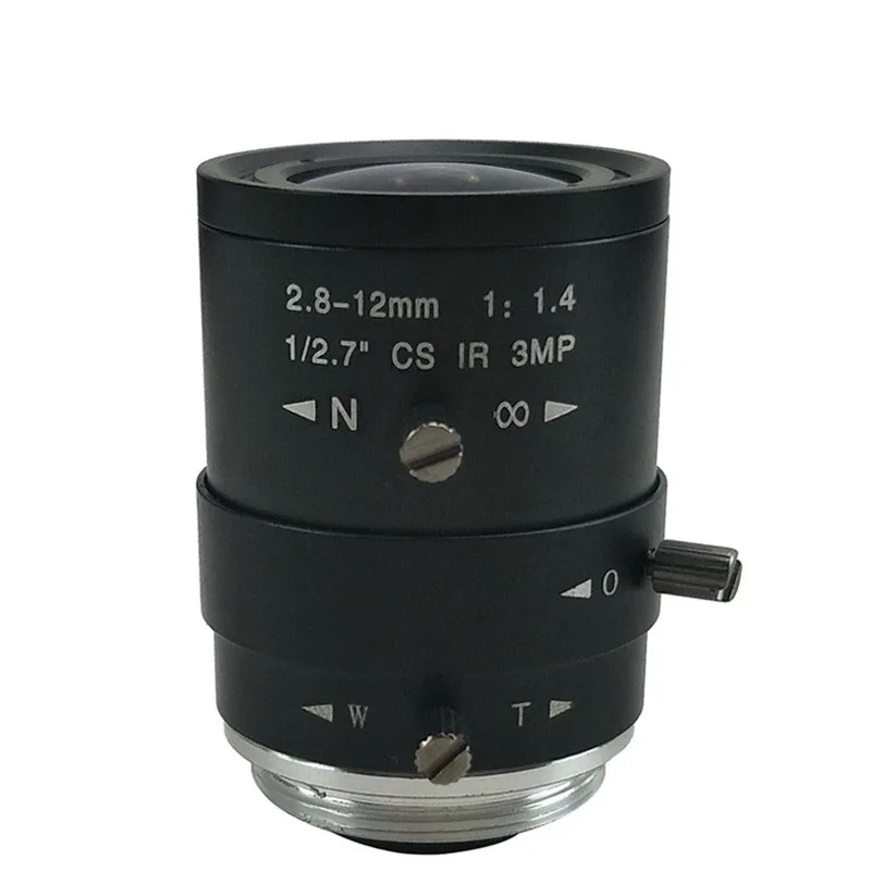 

Industrial camera lens Manual aperture Zoom lens CS interface 1/2.7 target surface 2.8-12mm focal length Variable aperture