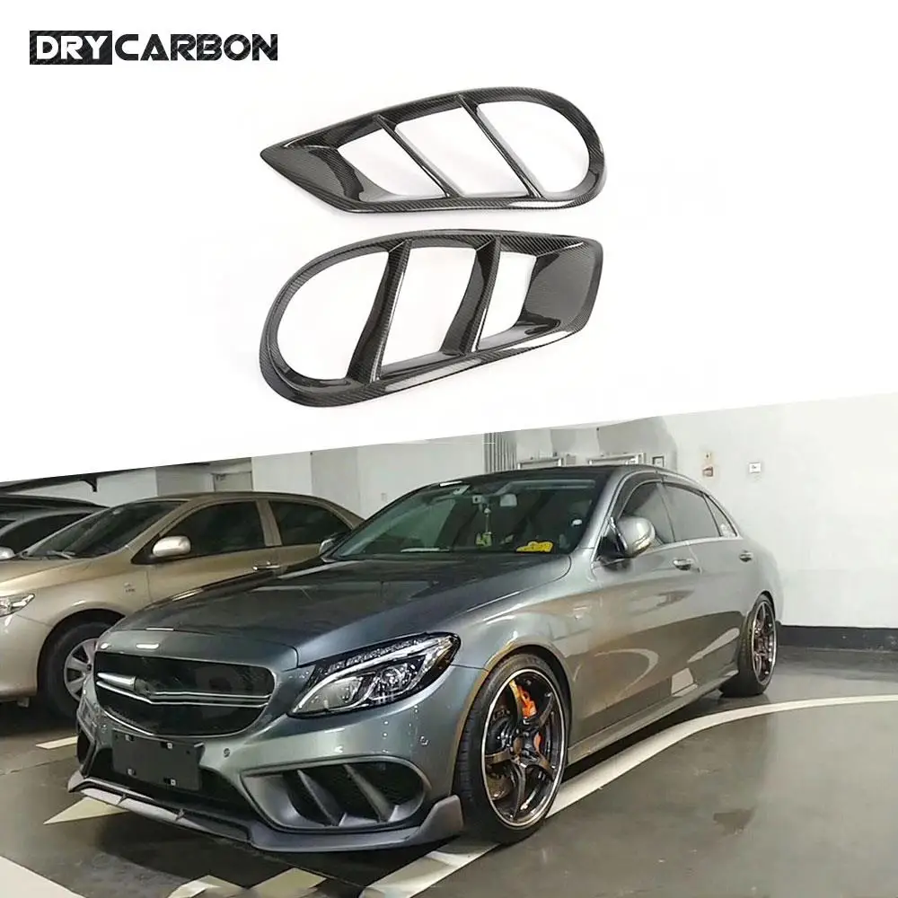 

Carbon Fiber Front Bumper Air Vent Outlet Cover Grill Trim for Mercedes Benz W205 C43 AMG C180 C200 Sport 2015 - 2019