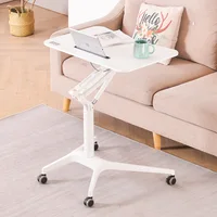 Louis Fashion Pneumatic Lifting Table Laptop  Tables Standing Home Office Lecture Desk Writing Desks Adjustable Roller