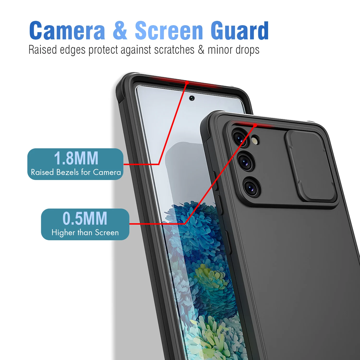 Cover For Galaxy A12 A20S A51 A71 A32 A52 A52S A72 5G Slide Lens Protection Phone Case For Samsung M02S M12 M51 S20 FE