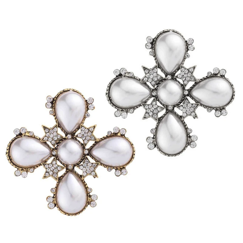 

Vintage Baroque Style Jewelry Fashion Brooch Pearl Crystal for rhinestone Brooch