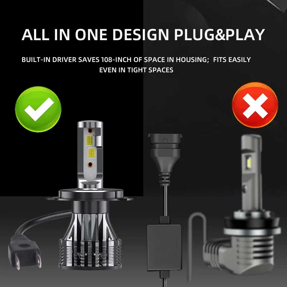 1000 лм 9005 Вт H7 Φ Canbus H11 H8 H9 H1 9004 9007 9012 Автомобильная фара 7035 CSP лампа Auto Fog