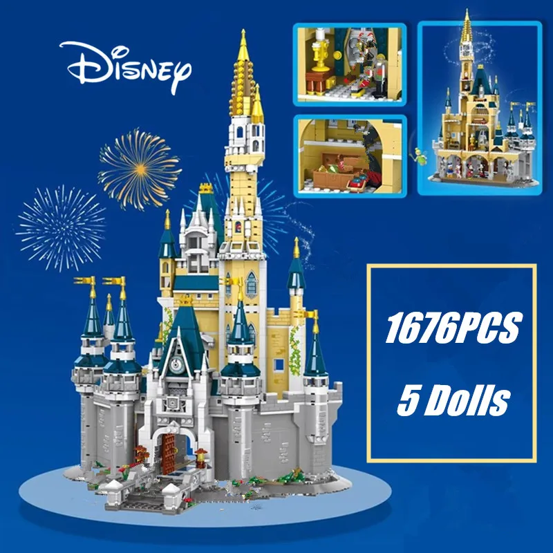 

Disney Mickey Castle Minnie Donald Duck Mini Fairy Princess Dolls Friends Figures Smaller 71040 Building Blocks Bricks Toys Kid