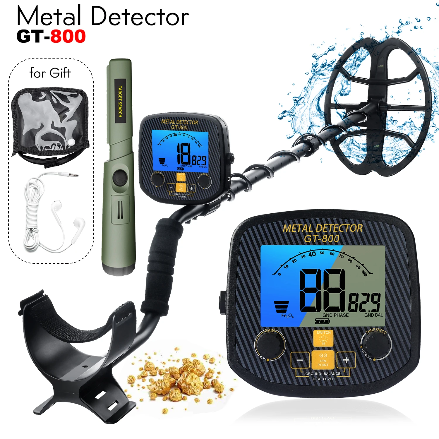 

High Sensitivity Underground Metal Detector Waterproof Adjustable Tracker Pinpoint Gold Detector De Metale for Treasure Hunting
