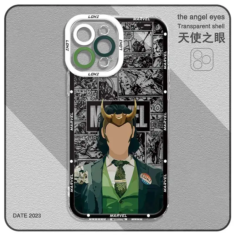 Прозрачная фотография для Oppo A95 A93 A76 A74 A55 A54 A53 A35 A31 A9 A16 A15 A12 A7 F9 F11 F17 F19 RENO 5 6 Marvel Loki Wanda Человек-паук