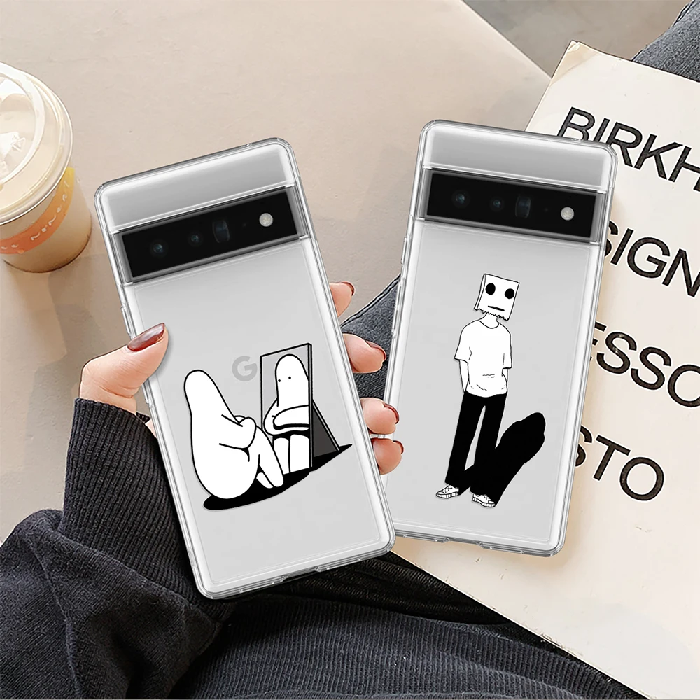 

Art Street Illustration Case for Google Pixel 7a 7Pro 6a 6 6Pro Transparent Soft TPU Cover for Google 5 5a 5G 4XL 4 3 3a XL 4a 7