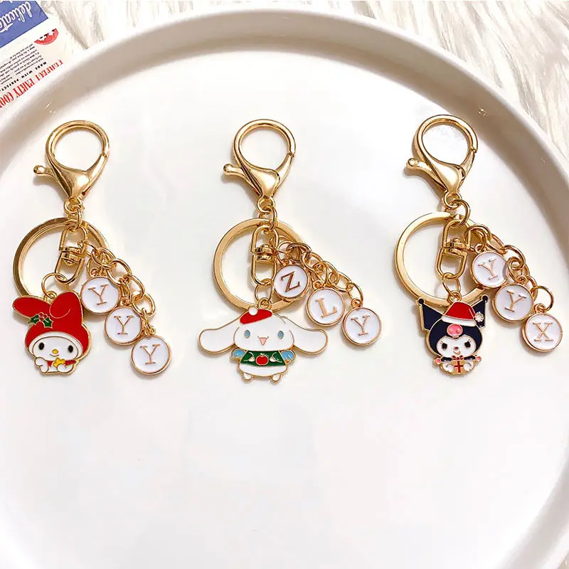

Sanrioed Kitty Cinnamoroll Kuromi Keychain Couple Send To Bestie Cartoon Portable Bag Pendant Student Girl Festival Small Gift