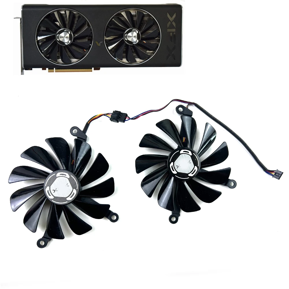 Фото Охлаждающий вентилятор 95 мм CF1010U12S RX 5700XT RX-57XT86OD Вентилятор графического процессора для XFX Radeon RX5700 5700 XT THICC II Ultra Вентиляторы видеокарты №2