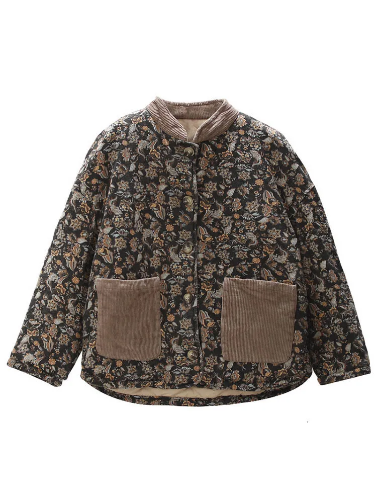 Max LuLu Fashion Chinese Style Winter Jackets Ladies Punk Streetwear Womens Floral Padded Coats Vintage Loose Oversized Parkas