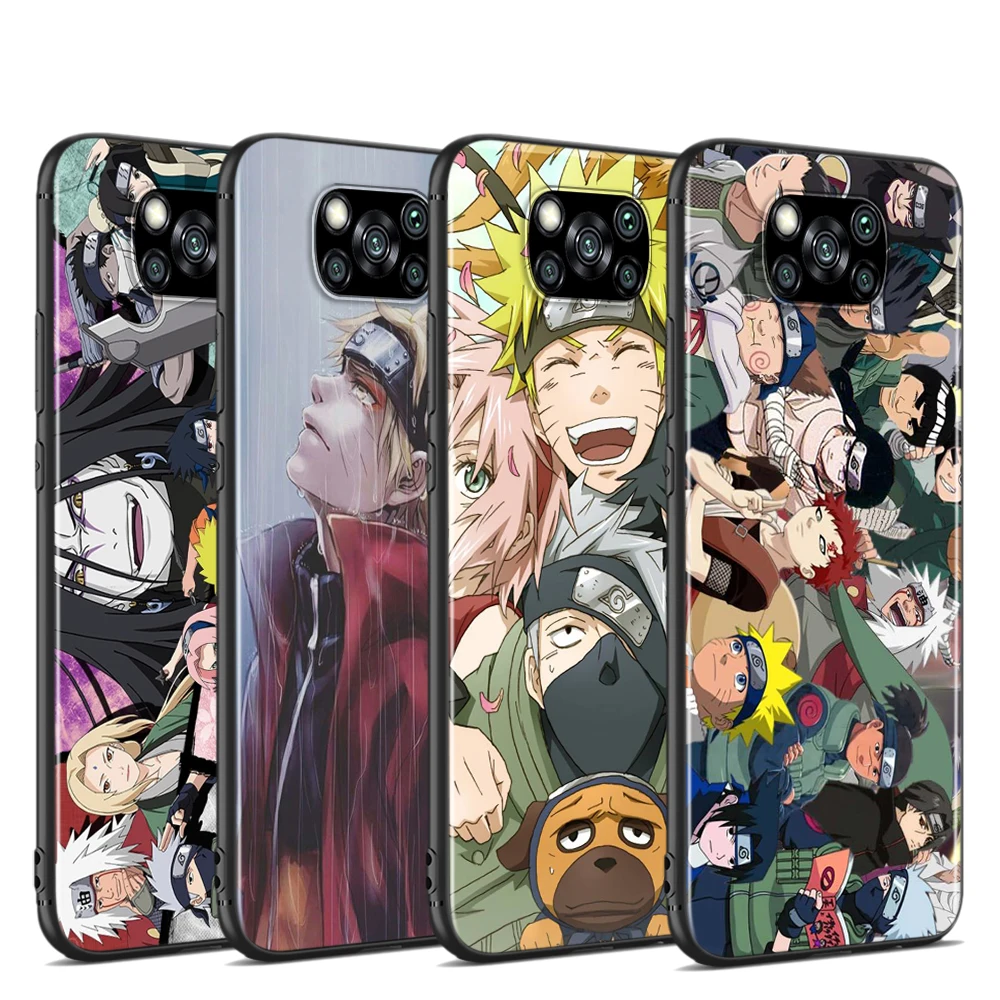 

The Collective Naruto For Xiaomi Poco M4 X3 F3 GT NFC M2 X2 F2 C3 M3 F1 Pro Play Mix 3 A3 A2 Lite Black Phone Cover
