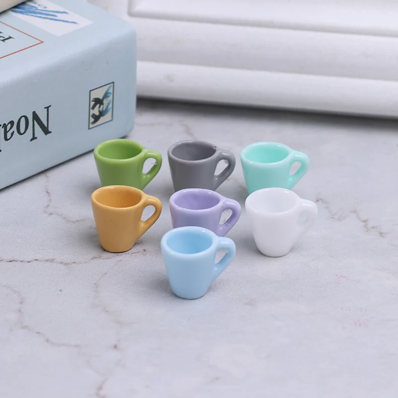 

10pcs Mini Miniature Dollhouse Coffee Cup Kitchen Room Food Drink Home Tableware Decors Dolls Accessories