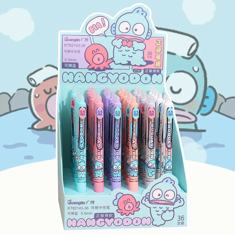 36 шт./лот Kawaii Sanrio Hangyodon стираемая гелевая ручка милые 0 5 мм синие чернила