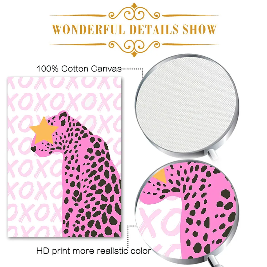 Настенная картина с изображением собаки розового леопарда гепарда шарик-Зебра