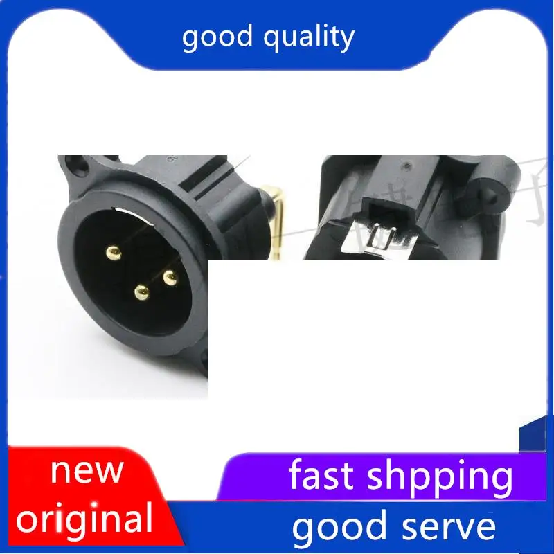 

10pcs original new CT3-03M Canon Seat 3-Core 3-Pin Bend Foot Audio Connector Male Canon Seat Audio Socket Canon