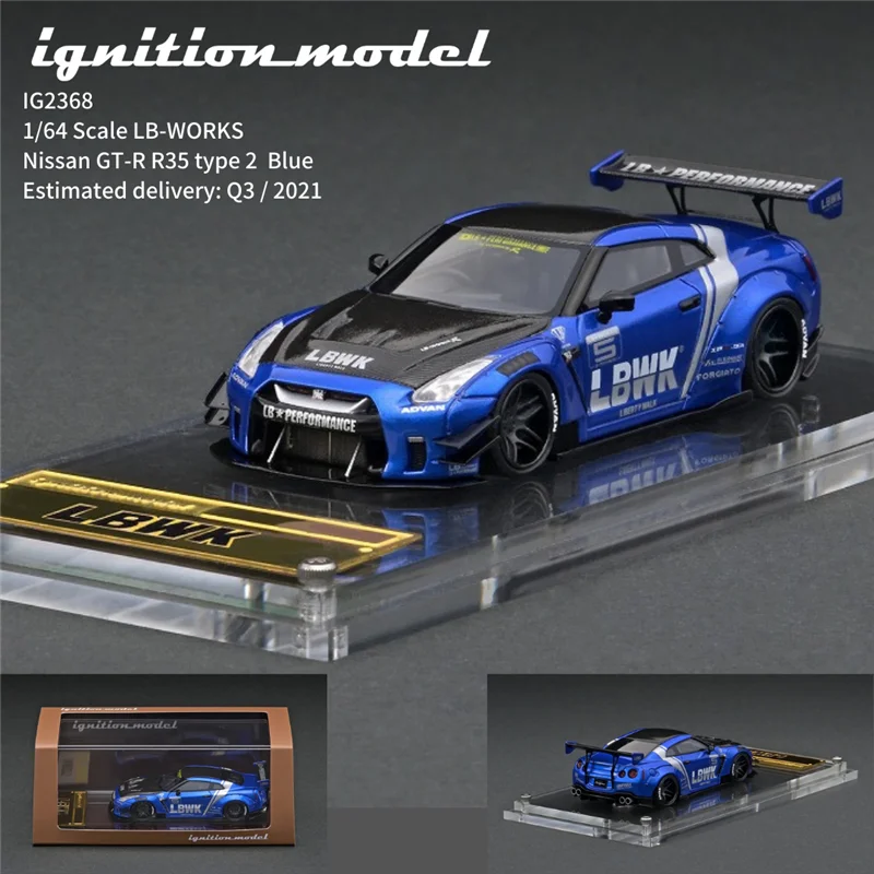 

IG 1:64 LB-WORKS Nissan GT-R R35 type 2 Blue Resin Model Car